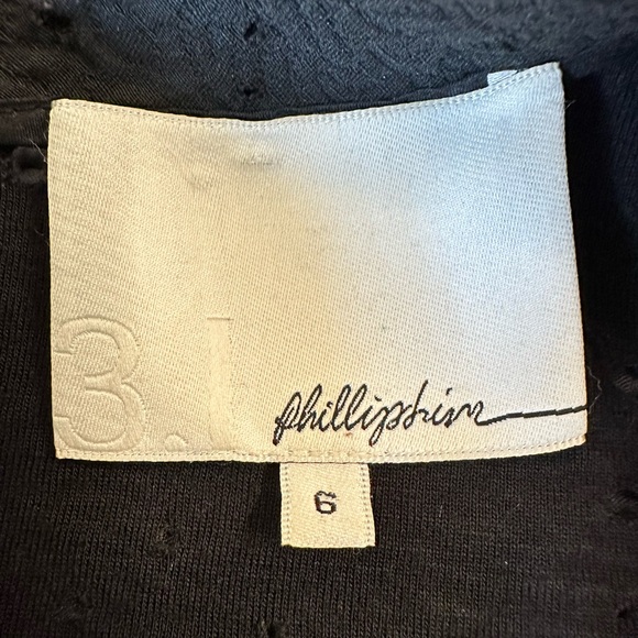 3.1 Phillip Lim top black with jeweled collar and floral pattern 6 - Picture 7 of 12